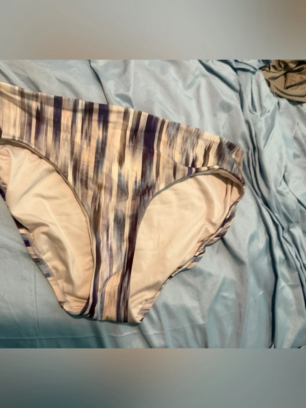 Striped Racerback Athletic Tankini and matching bottoms set